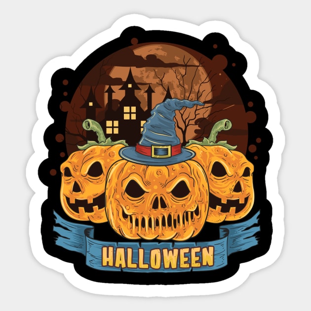 Halloween Pumpkin Sticker by Rosomyat